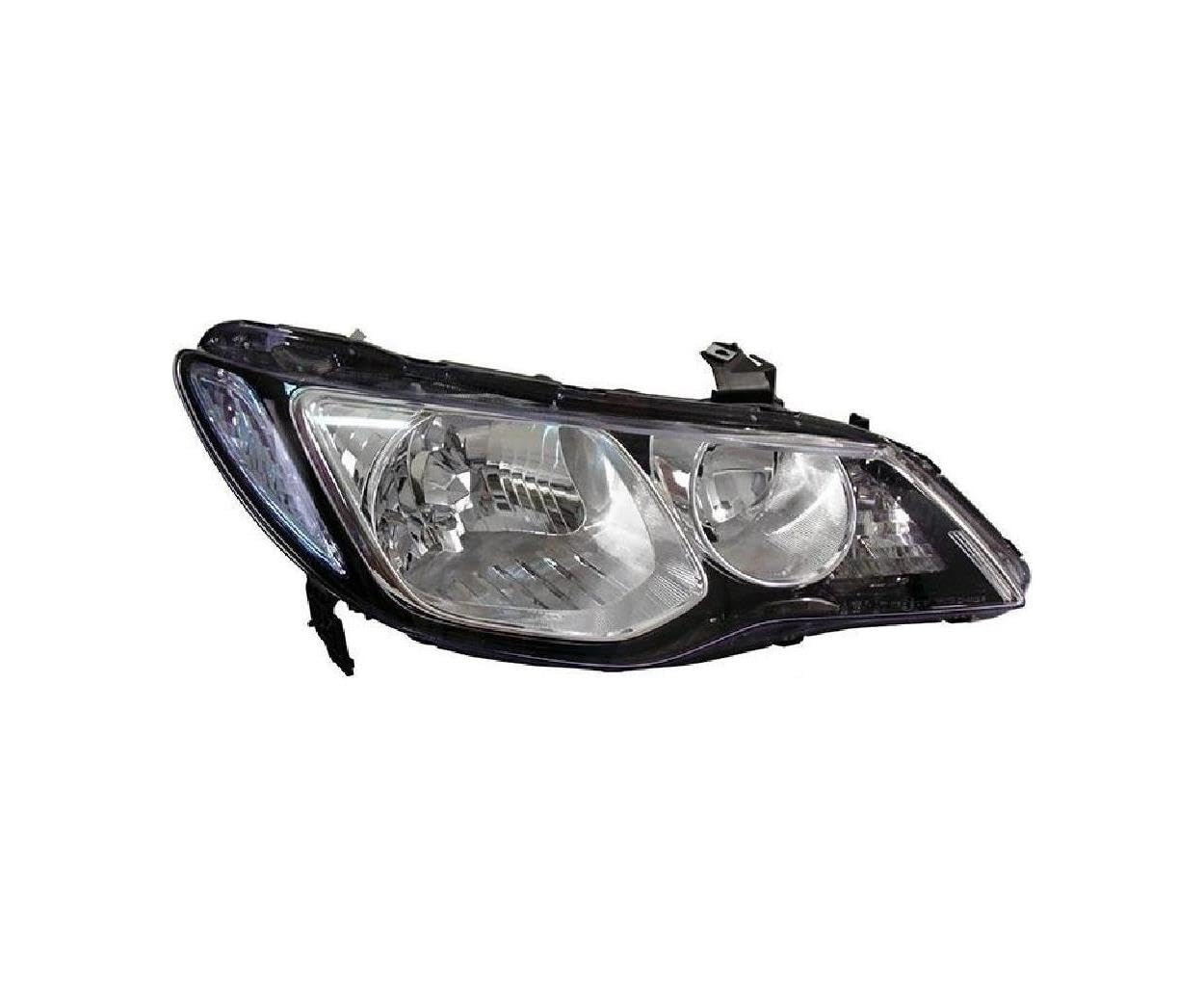 carro Faros Derecha 33101-SNB-W02 adecuado para HONDA CIVIC SDN EURO TYPE 2006-2011, mecánico, negro, HB3/HB4, CEE