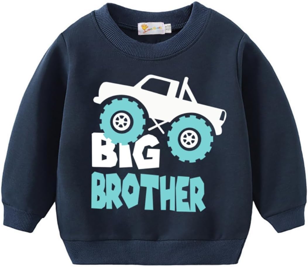 DHASIUE Big Brother Shirt für Kleinkind Baby Boy Big/Lil Bro Ankündigung T-Shirt Grafik Tee Crewneck Long/Short Sleeve Shirt