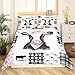 Feelyou Cow Print Duvet Cover Set Cartoon Milk Cow Comforter Cover Floral Print Bedding Set Black White Pink Bedspread Cover for Kids Boys Girls Adults Twin Size with 1 Pillow Case