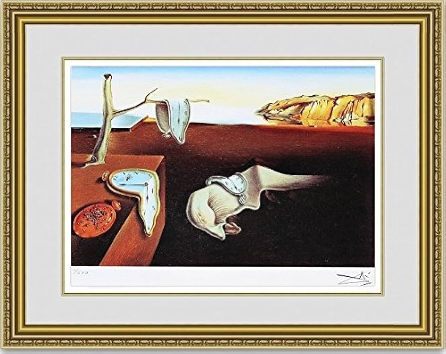 Dali、Persistence of Memory、希少画集画、新品額付 Salvador Dali PERSISTENCE OF MEMORY Facsimile Signed