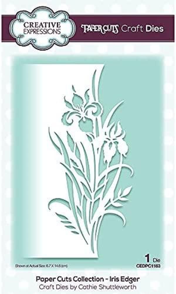 Creative Expressions Paper Cuts-Edger Iris-Craft Die, Metal, Size 6.7 x 14.6 cm, CEDPC1163