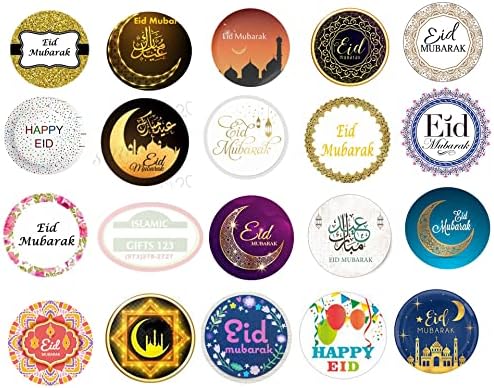 Ramadan Stickers[ 400 ] Eid Stickers Eid Decoration (1.5 Inch) Happy Eid Mubarak Ramadan Decor Eid Favors Bulk Ramadan Favors Wholesale Islamic Gifts 123 (Ramadan & Eid Both)