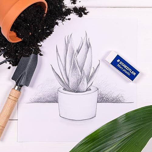 Image of STAEDTLER Mars Plastic Vinyl Erasers (20-Pack), White Erasers for Clean & Precise Results - Latex-Free, Minimal Crumbling