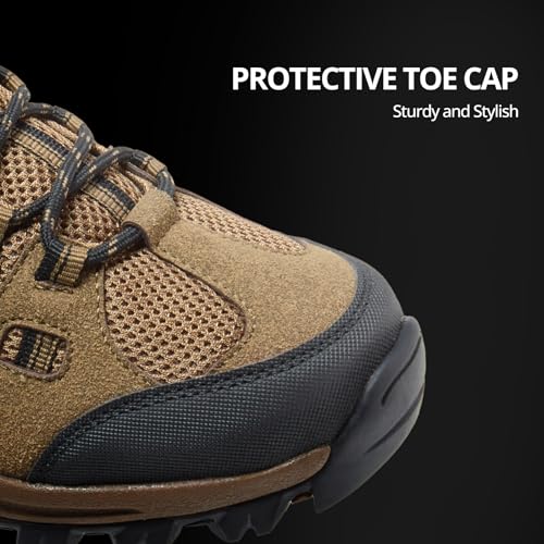 CAMELSPORTS Mens Hiking Shoes Walking Shoes for Men Outdoor Leather Mesh Lightweight Trail Sneakers3