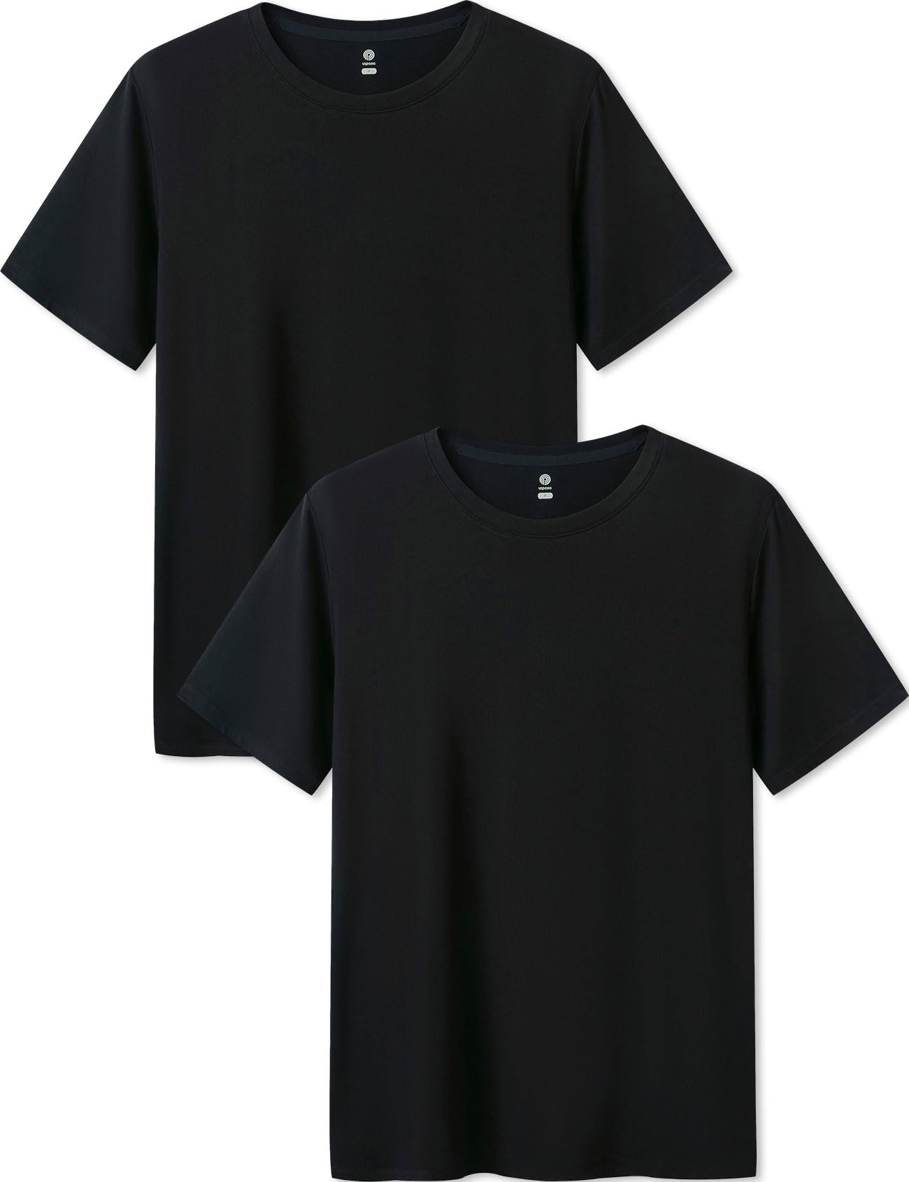 LAPASA Lot de 2 T-Shirts Homme en Micromodal Uni Manches Courtes Maillots de Corps Doux et Confortable M07 M08