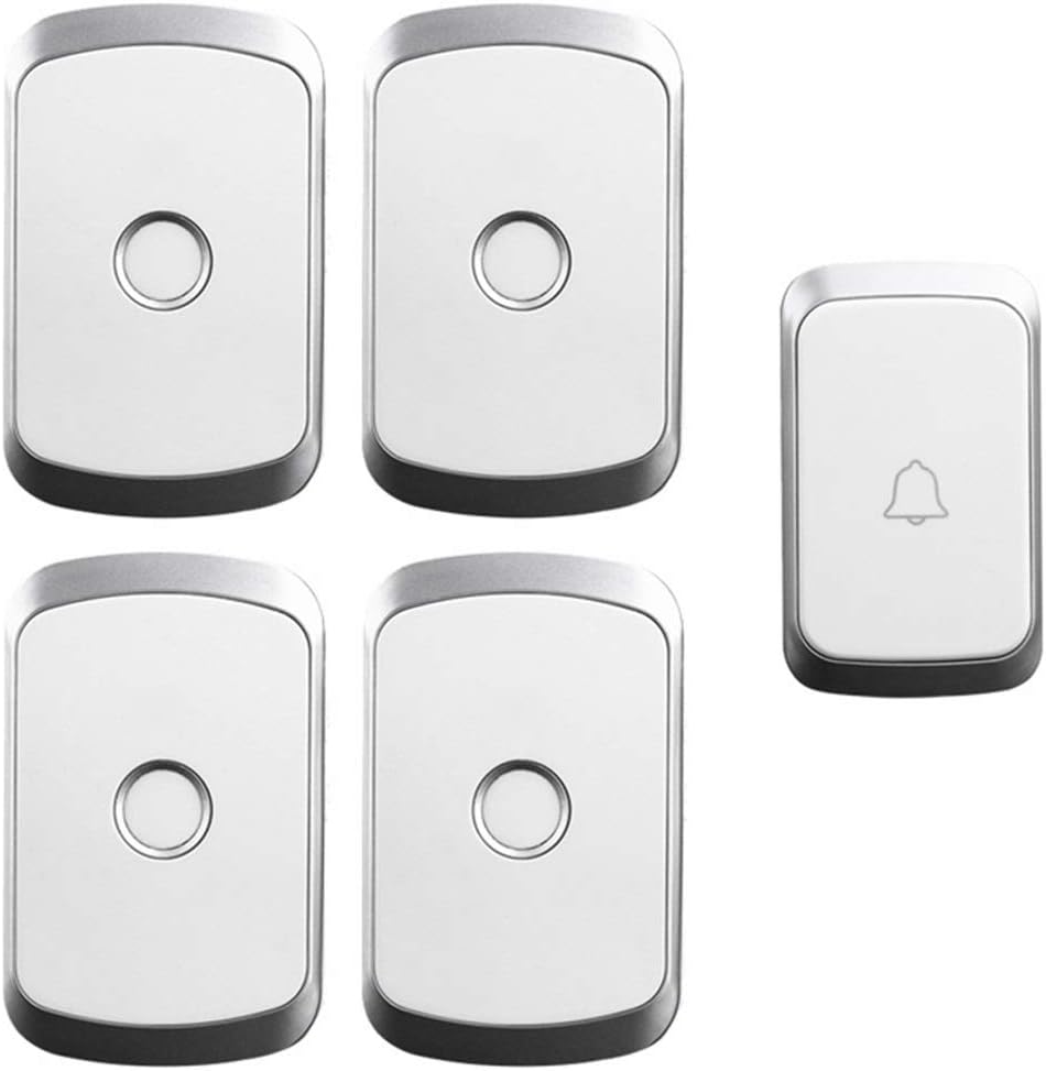 Waterproof Doorbell 300M Remote US EU UK AU Plug LED Flash Home Cordless Calling Bell Chime 1 Buttons 4 Receivers