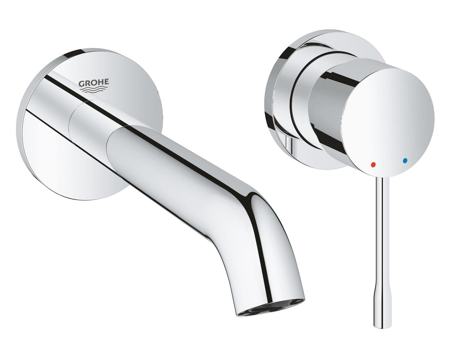 GROHE Essence Mitigeur Lavabo, Encastré, 2 trous mural, Taille M, chrome, 19408001 (Import Allemagne)