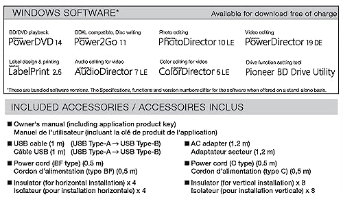 Pioneer Externes Blu-ray Laufwerk BDR-X13EBK (neu!) Zuverlässigkeit & 16x BD-R Schreibgeschwindigkeit USB 3.2 Gen1/2.0 BD/DVD/CD Brenner mit PureRead 3+ und M-DISC Unterstützung – Bild 8
