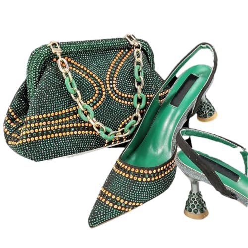 Chaussures talons hauts et sac assorti EN8 pour mariage et soirées chic en 43 EU