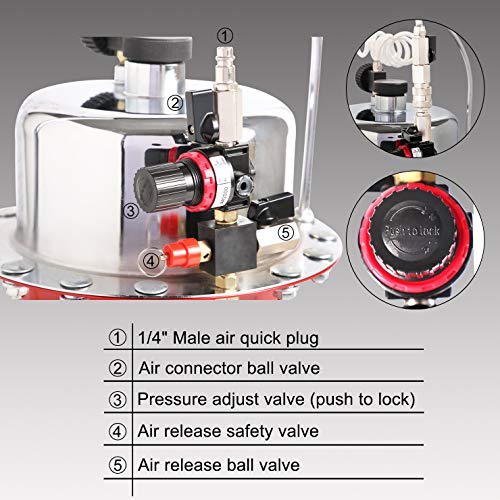 Image of YSTOOL Brake Bleeder Kit Pneumatic Pressure Clutch Fluid Bleeding Tool Set