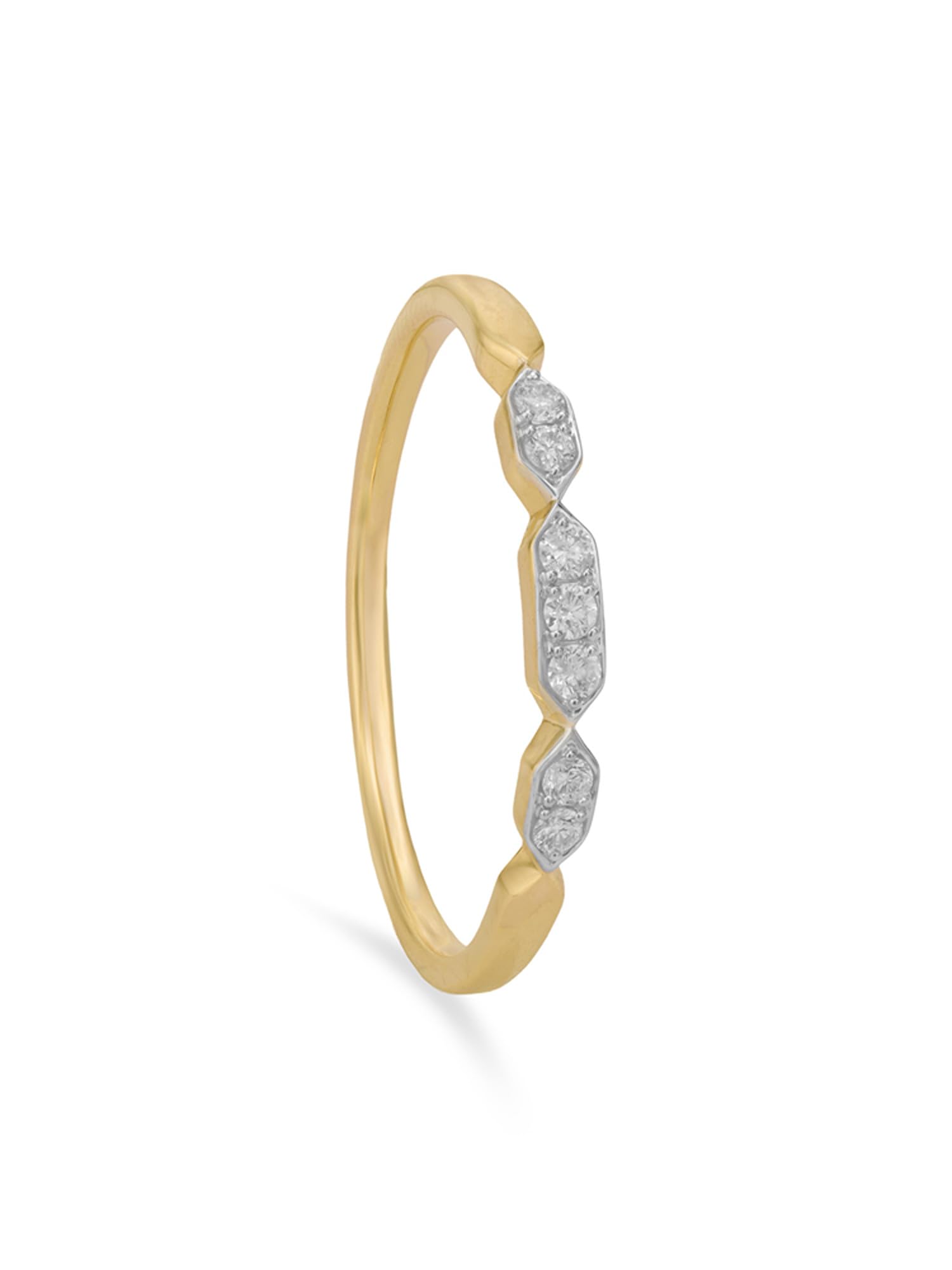 mia by tanishq 14 KT Diamond Honeyline Spark Ring for Women-picture-10
