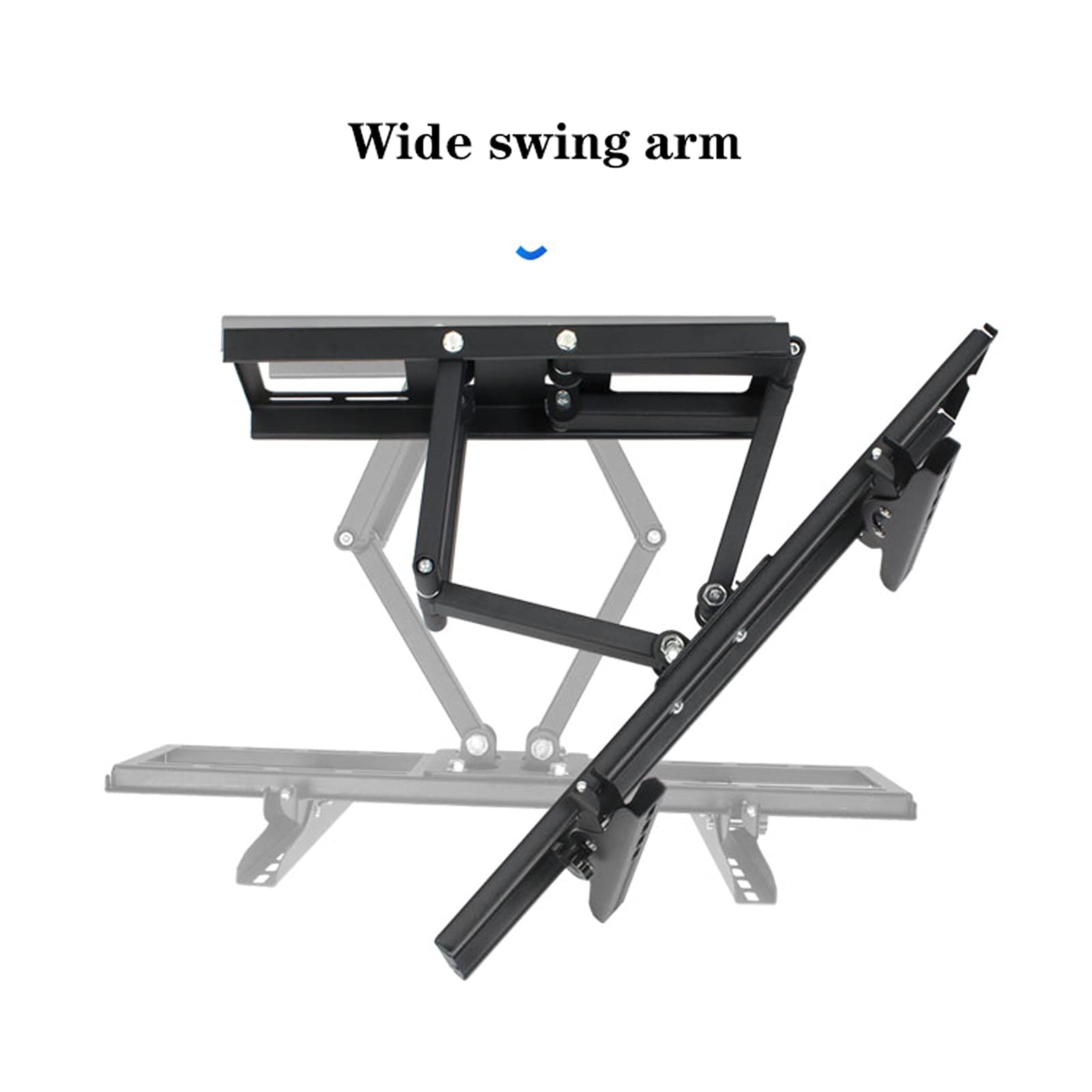 TV Stand Pieghevole a Sei Bracci TV Inclinazione Girevole a Muro Pieno Staffa a Muro TV Staffa for TV a Schermo Piatto da 42-75 Pollici, Tiene Fino a 198 libbre .per casa, Ufficio