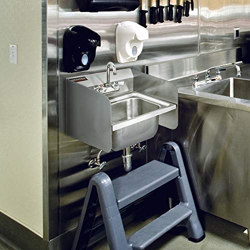 DuraSteel Stainless Steel Side Splash Guard 15" x 12" Wall Mount