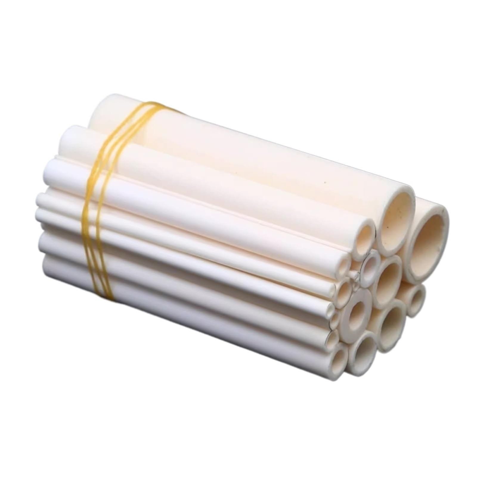 Hohlrohr, 99 % Aluminiumoxid, Keramik, Hohlrohr, Korundrohr, 19 x 25 mm Durchgangsgefäß, 15 mm - 50 mm Länge (M19 x T 25 x 34 mm), 2 Stück