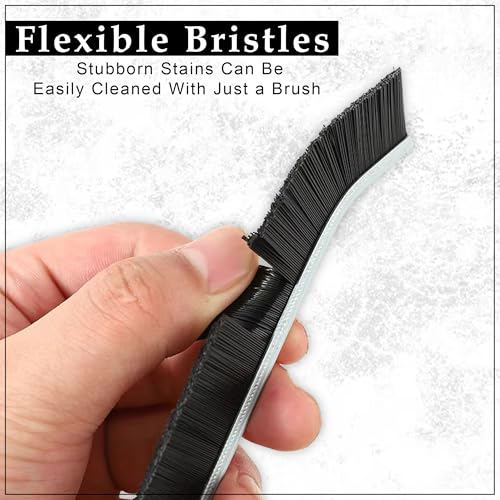 Image of GLUN 2 Piece Heavy-Duty Gap Cleaner Grout Brush, Multifunction Household Cleaning Tool for Bathroom, Kitchen Corners & Tight Areas