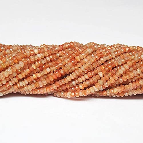 Pierre de soleil orange LKBEADS éclat feu perles rondelles 3.5mm facettées haute luminosité
