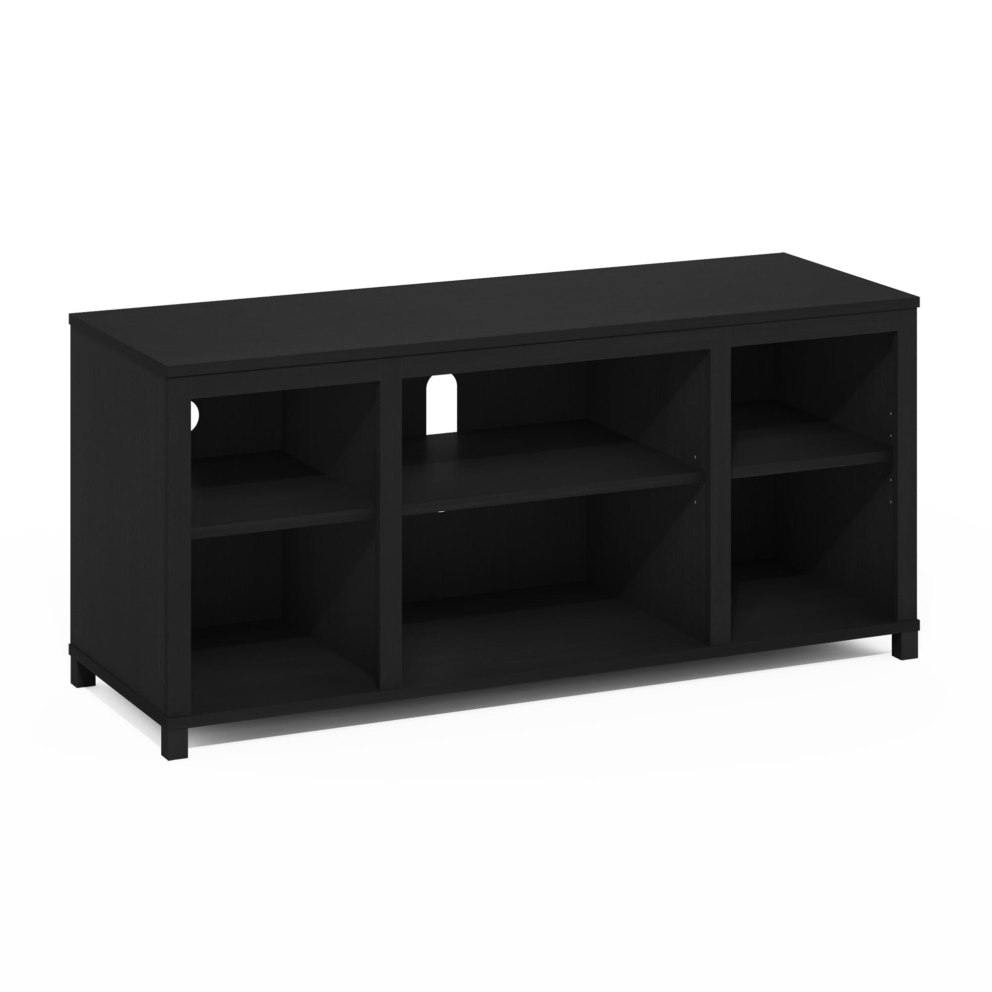 Furinno Classic Meuble TV, Centre Multimédia, Console TV pour Téléviseurs Jusqu'À 55 Pouces avec Étagères, pour Salon, Chambre, Style Américain