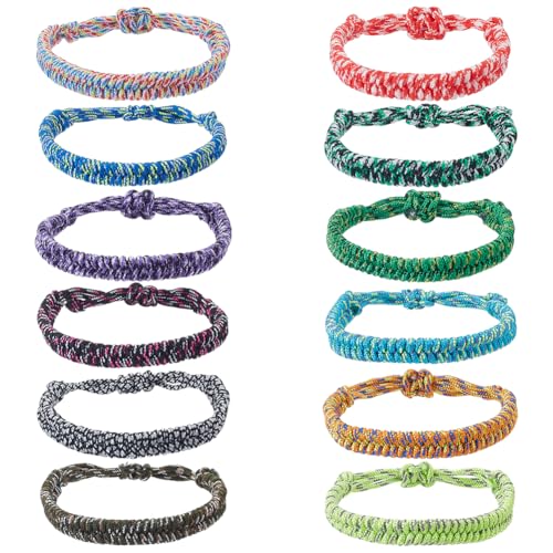 Bracelet paracorde homme bicolore reglable pour le camping les aventures et le quotidien