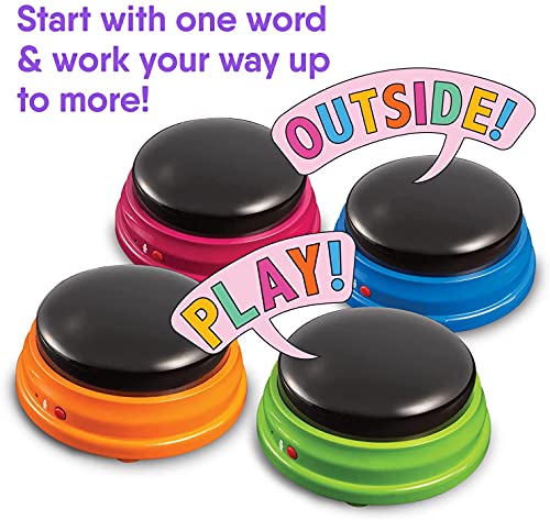 Talking Pet Starter Set, Recordable Buttons for Dogs, Talking Dog Buttons, Teach Your Dog to Talk, Multicolor (Тwo Рack)
