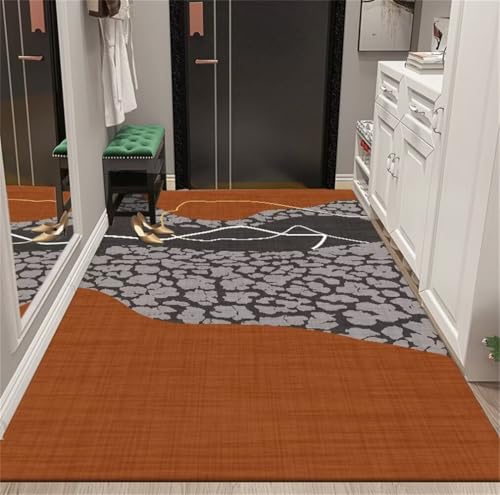 Tapis lavable en machine 200x250 grand format moderne gris - 2