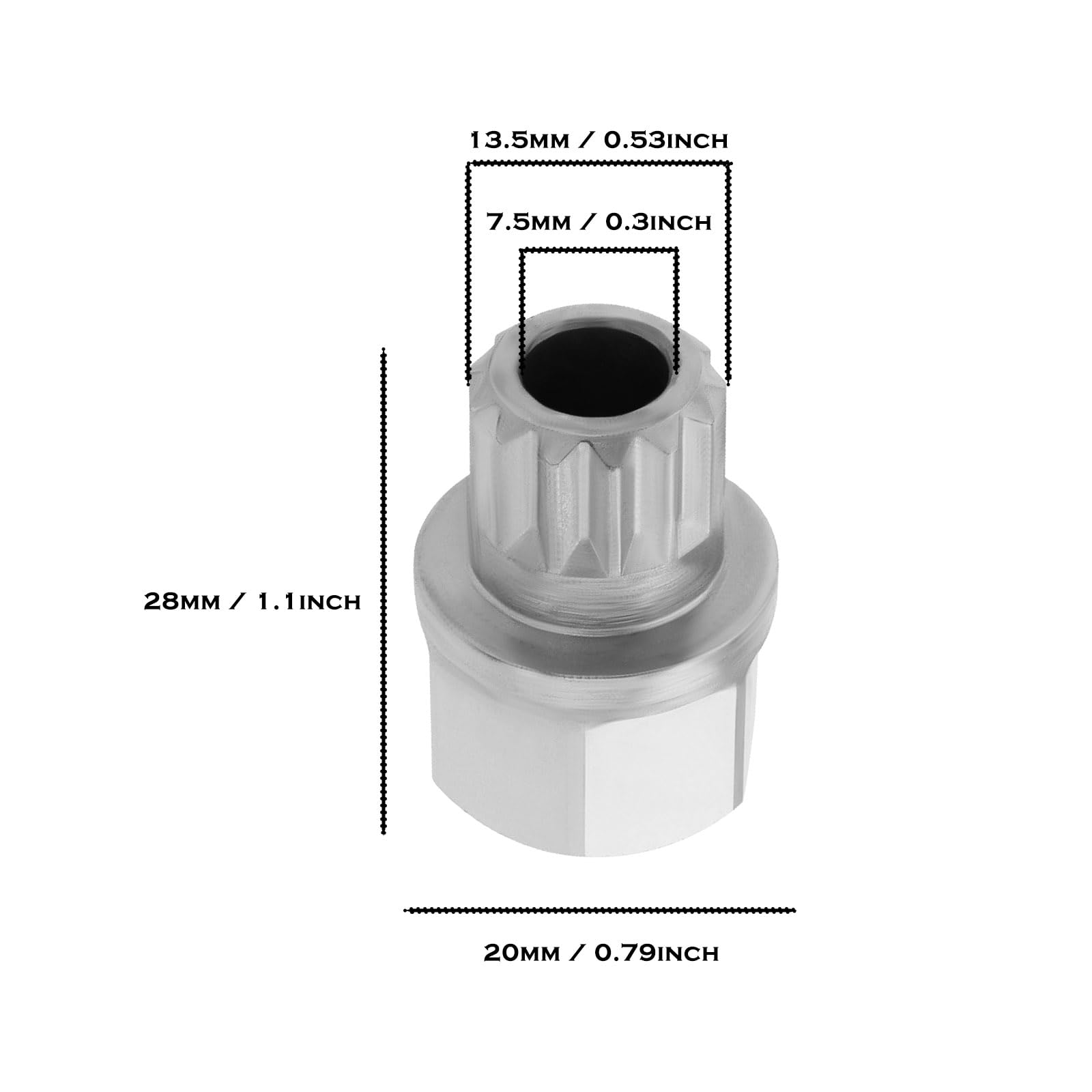 30/13PT Chiave Bloccaggio Ruota Strumento Rimozione Dadi - Antifurto per Auto Compatibile con BMW Serie 5 Serie 3 Serie 1