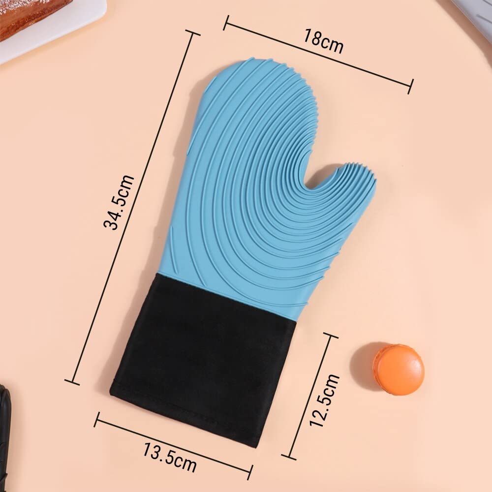 mitaines de four Gants de four en silicone pour restaurant Gants de four Cuisine Cuisine Gants de barbecue résistants à la chaleur Cuisson à haute température Gants lavables dans la cuisine (Color :