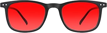 TIJN Sleep Glasses for 99% Blue Green Light Blocking Red Lens for Computer Gaming Screen Fatigue UV Protection