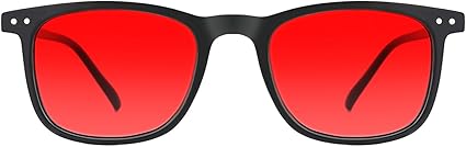TIJN Sleep Glasses for 99% Blue Green Light Blocking Red Lens for Computer Gaming Screen Fatigue UV Protection