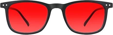 TIJN Sleep Glasses for 99% Blue Green Light Blocking Red Lens for Computer Gaming Screen Fatigue UV Protection