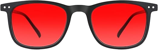 TIJN Sleep Glasses for 99% Blue Green Light Blocking Red Lens for Computer Gaming Screen Fatigue UV Protection