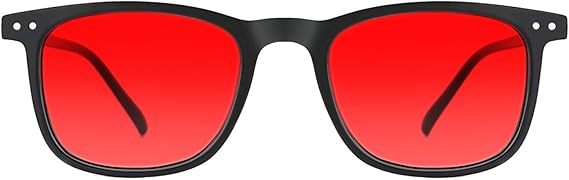 TIJN Sleep Glasses for 99% Blue Green Light Blocking Red Lens for Computer Gaming Screen Fatigue UV Protection