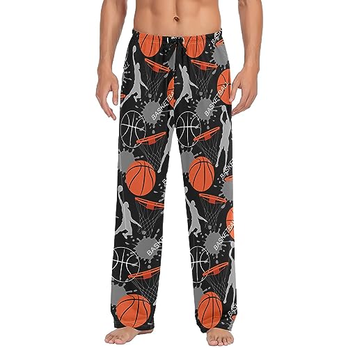Pajama Pants for Men, Basketball Ball Men's Separate Bottoms, Lounge Pants, Relaxed Sleep Pant2