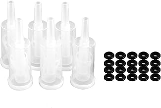 Bzocio Airlock Set for Fermentation, 20 Pieces Silicone Grommets and 6 Pieces Plastic Airlock for Preserving, Brewing, Making Wine, Fermenting Sauerkraut, Kimchi