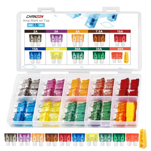 Chanzon 50pcs Standard Blade Fuse Assortment Kit ATC ATO APR 10 V...