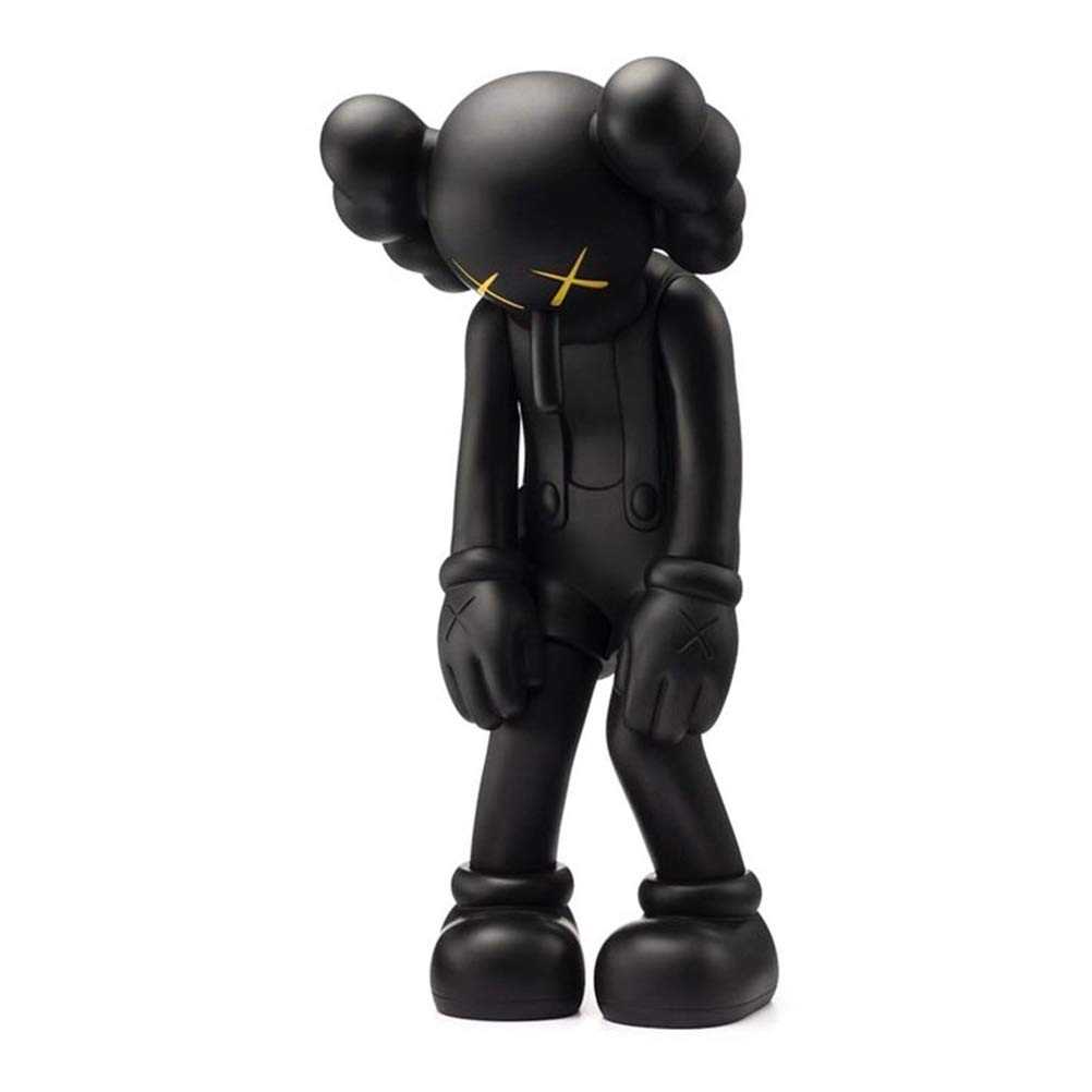 QYF KAWS Doll Figure Small Lie ，Long Nose Toy Street Art ，30cm（12inchs），Joint Movable，PVC KW Original Companion Dolls Art Toys Ornaments ，Home Car Decoration Statue Gift Collection (Color : Black)