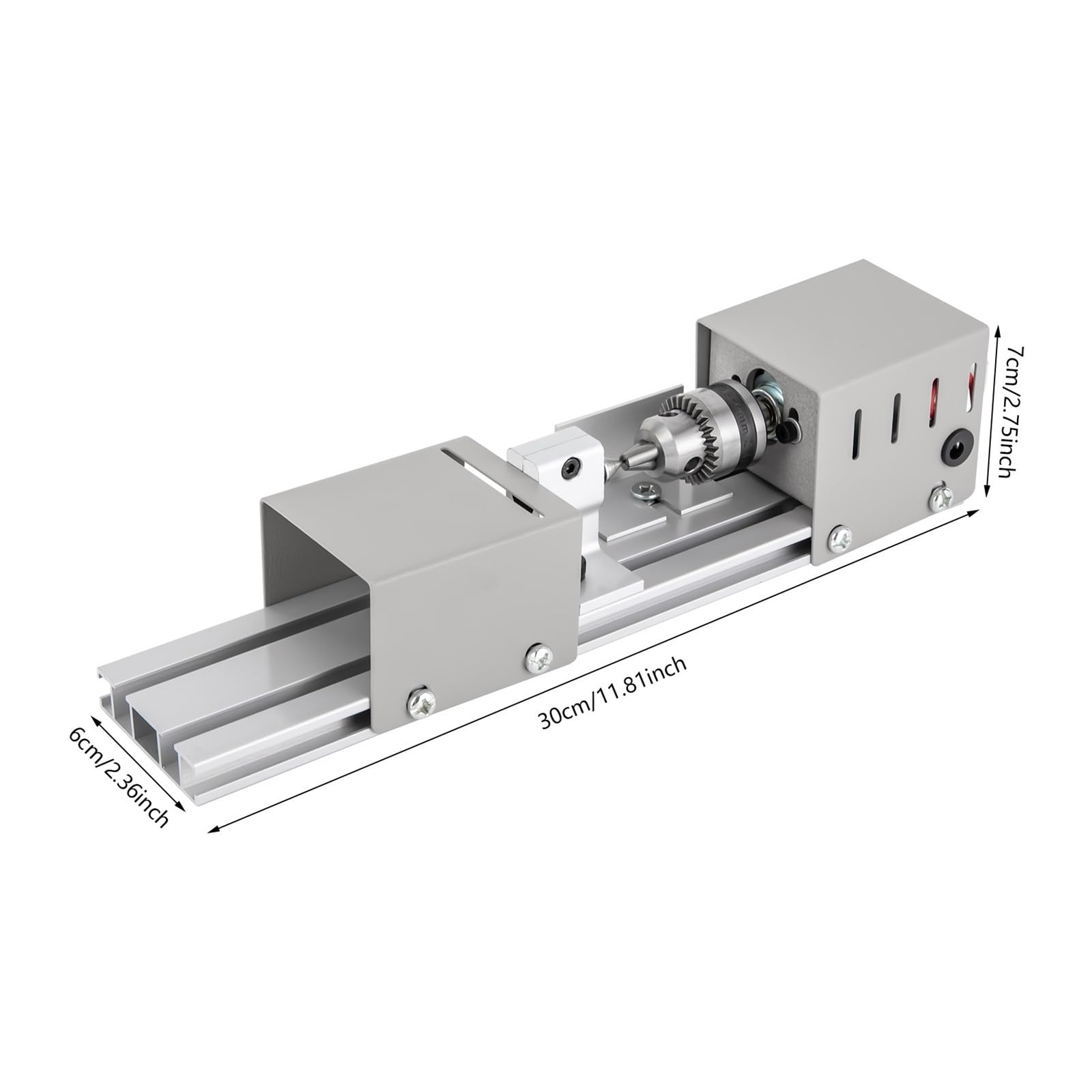 Mini Torno De Madera Multifuncional For Fresado Metal, 7 Velocidades Ajustables, Motor Cobre Puro 96 W Alta PrecisióN, Estabilidad Y Bajo Nivel De Ruido