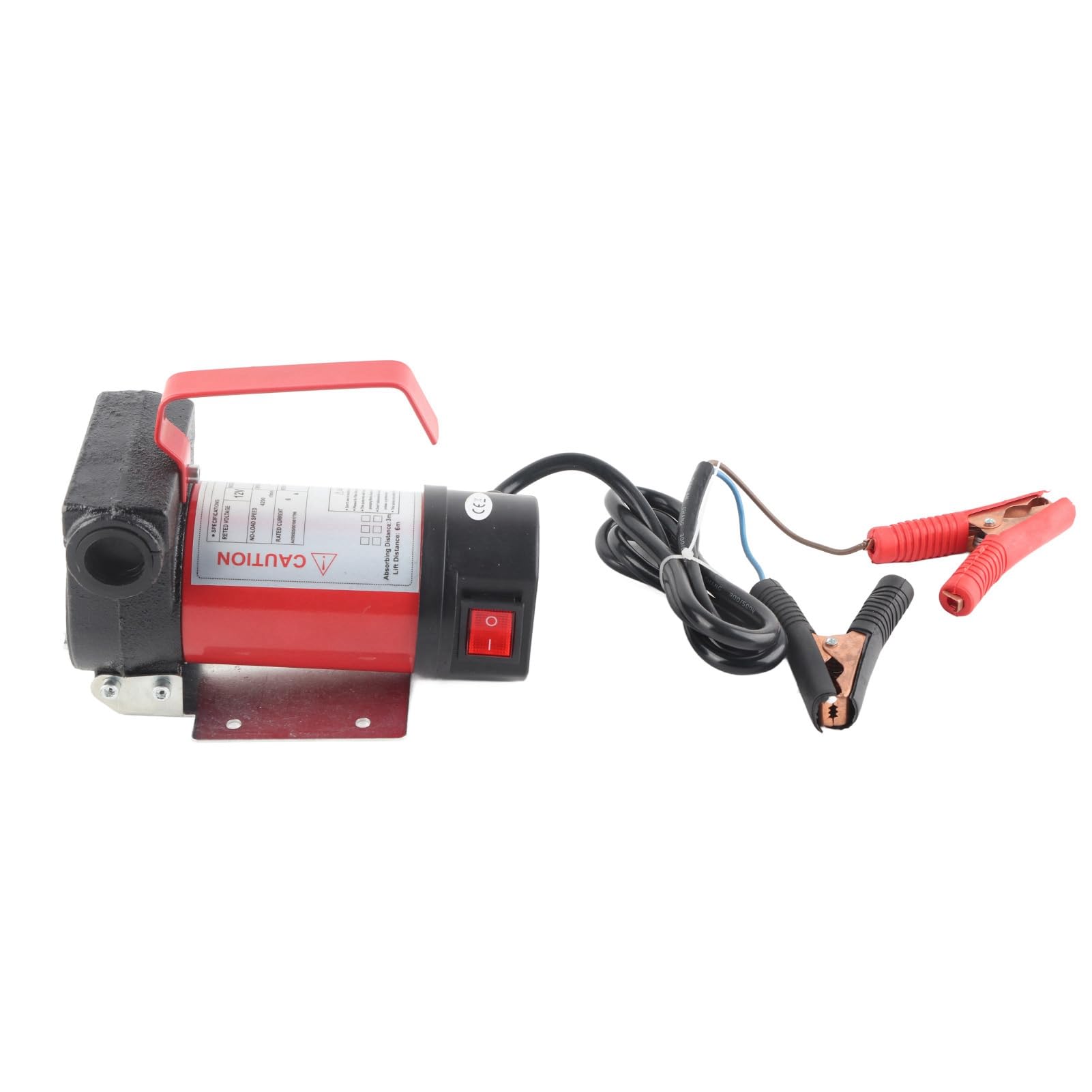 Cryfokt Bomba de Transferencia Diésel de 12V, Bomba Eléctrica Portátil de Alta Resistencia para Vehículo, Camión, 40l/min, Hierro Fundido Resistente a la Corrosión