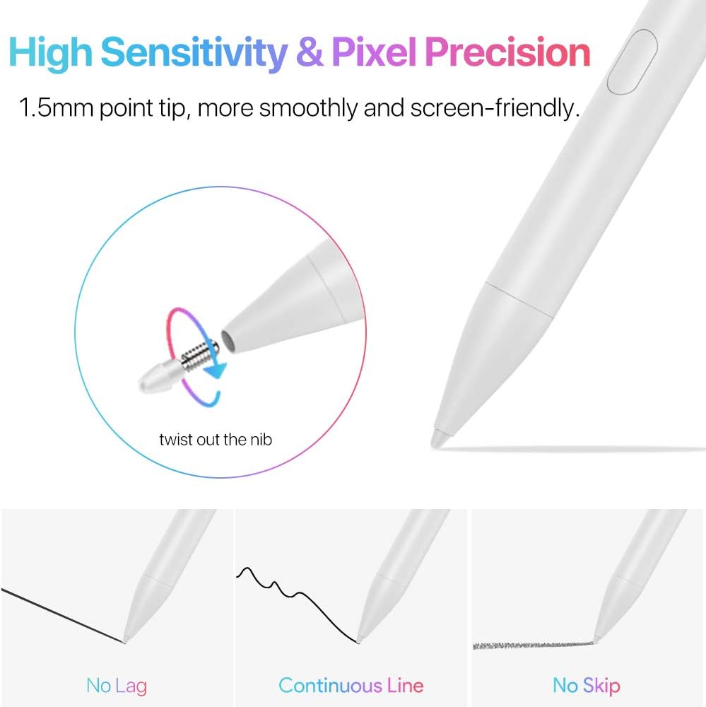 Flаѕh Dеаlѕ - 60% оƒƒ Stylus Pen for iPad(2018-2021) with Palm Rejection, 20 Mins Auto-Off High Precision Drawing Pen for iPad 7th/6th, Pro 12.9 4th/3rd Gen, Air 4th/3rd, Mini 5th, Pro 11-White Uр Tо 60% оƒƒ Stylus Pen for iPad(2018-2021) with Palm Rejection, 20 Mins Auto-Off High Precision Drawing Pen for iPad 7th/6th, Pro 12.9 4th/3rd Gen, Air 4th/3rd, Mini 5th, Pro 11-White