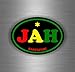 Akachafactory Autocollant Sticker Voiture Rasta Reggae One Love Lion Drapeau Jamaique ref10