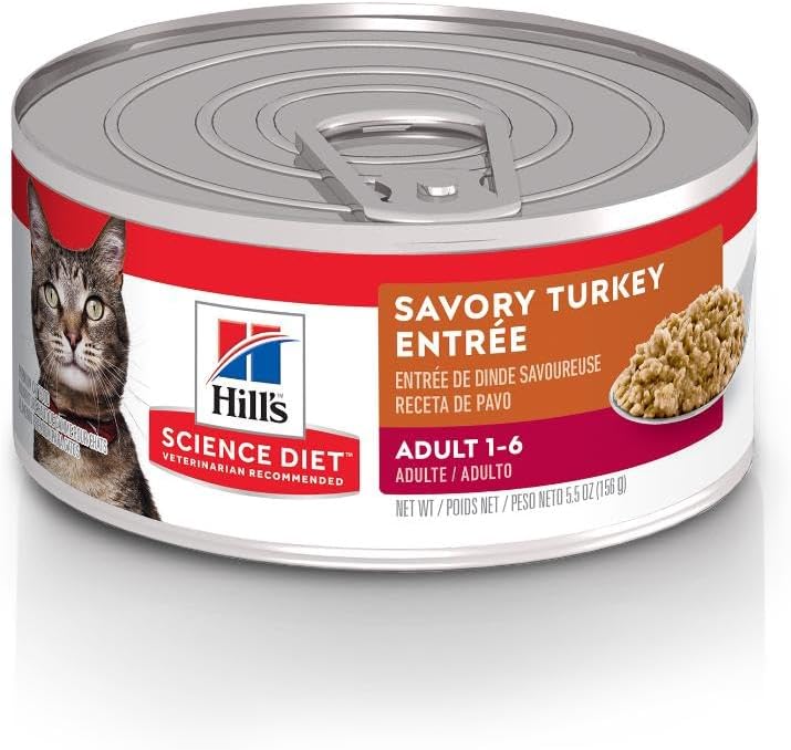 Adult Savory Turkey Entre Canned Cat Food, 5.5 oz, 24-pack
