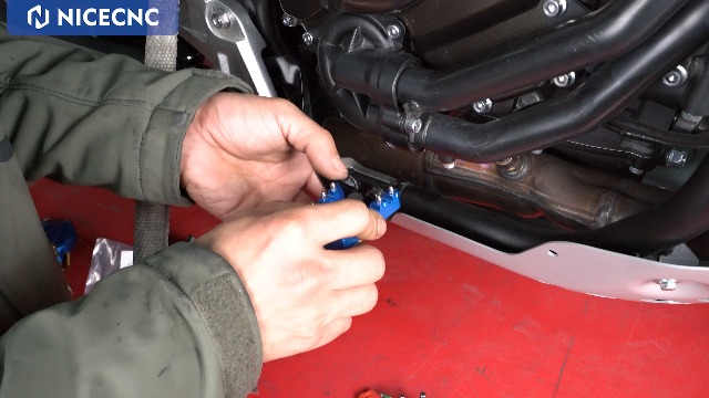 Image of NICECNC Blue Brake Lever Pedal Extender Compatible with Yamaha Tenere 700 /XTZ700 2019 2020 2021 2022 2023 2024, Tenere 700 Rally Edition 2020-2024