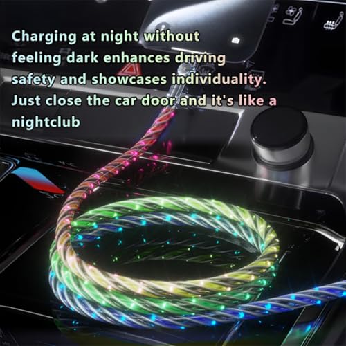 Image of Light up USB C Charging Cable 2 Pack 6.6ft USB C to USB C Cable Multicolored RGB Colorful Gradual Starry Sky LED C to C Charging Cord Type C Charger Cord for iPhone 17 16 15 Samsung Galaxy S25 S24 S23