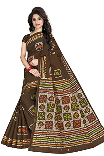 Image of TAMAIRA FASHION Mulmul Pure Cotton Saree For Woman Batik Printed |Office Wear Daily Wear Sarees For Women Without Blouse Piece(Available in 9 Colours)
