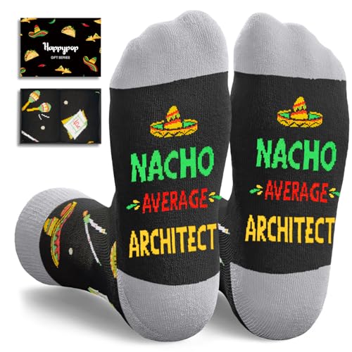 HAPPYPOP Architecture Gifts for Men Women - Funny Architect Socks for Architecture Lovers,...