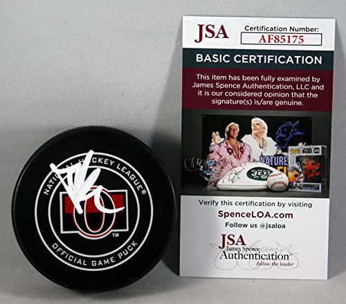 Brady Tkachuk Signed Senators Official Game Ottawa Puck w/JSA COA