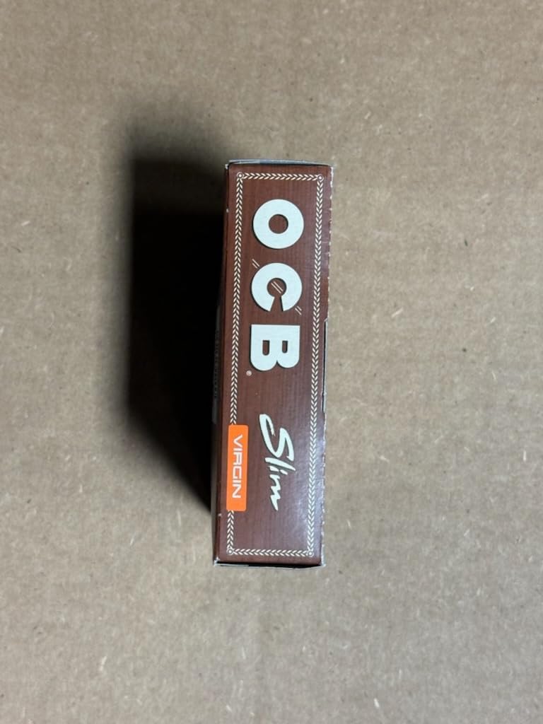 OCB Rolling Papers - Virgin Series - Unbleached Minimally Processed Super Thin - 24 Count Bulk Display Pack - (King Slim)