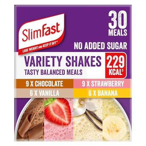 SlimFast Variety Shakes Sachet Assorted Box 10 Count (Pack of 3)
