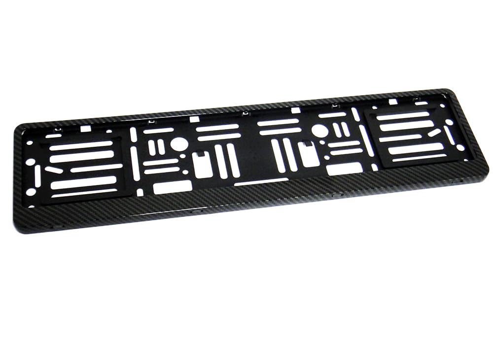 RZG 1 Support de Plaque d'immatriculation Noir en Fibre de Carbone hydrographique pour Voiture F EU