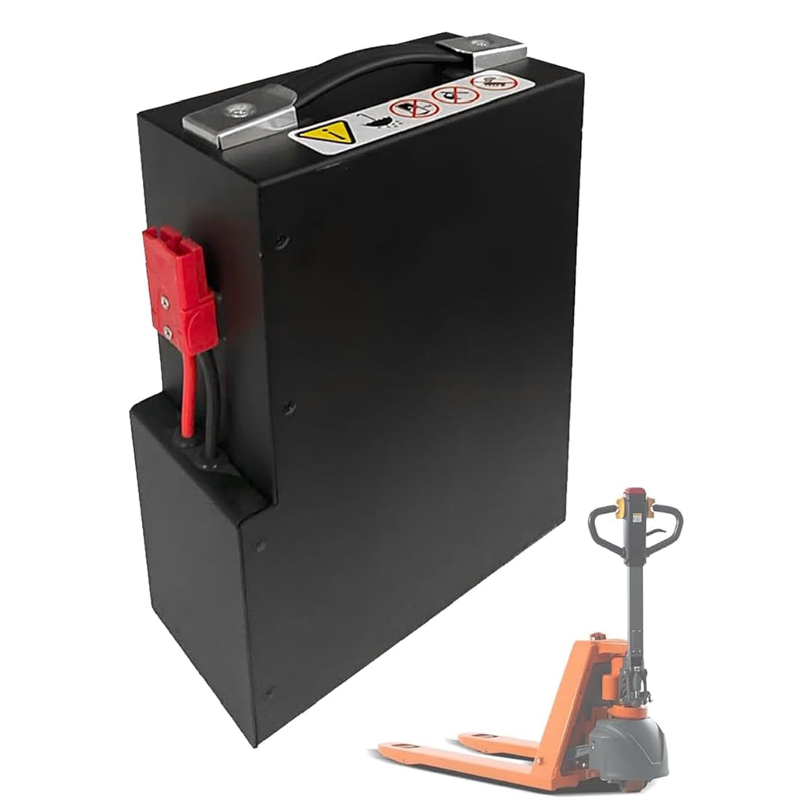 Batteria per Carrello elevatore Elettrico 24V 20Ah, Batteria per transpallet Elettrico 24 Volt, batterie per impilatore per trasportatore ETU15 con Maniglia