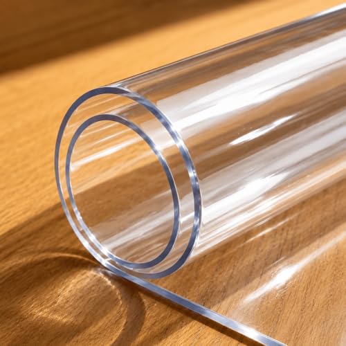 Image of Qlarity Covers 2mm Max Shield PVC Table Cover, 64 X 46 Inch Clear